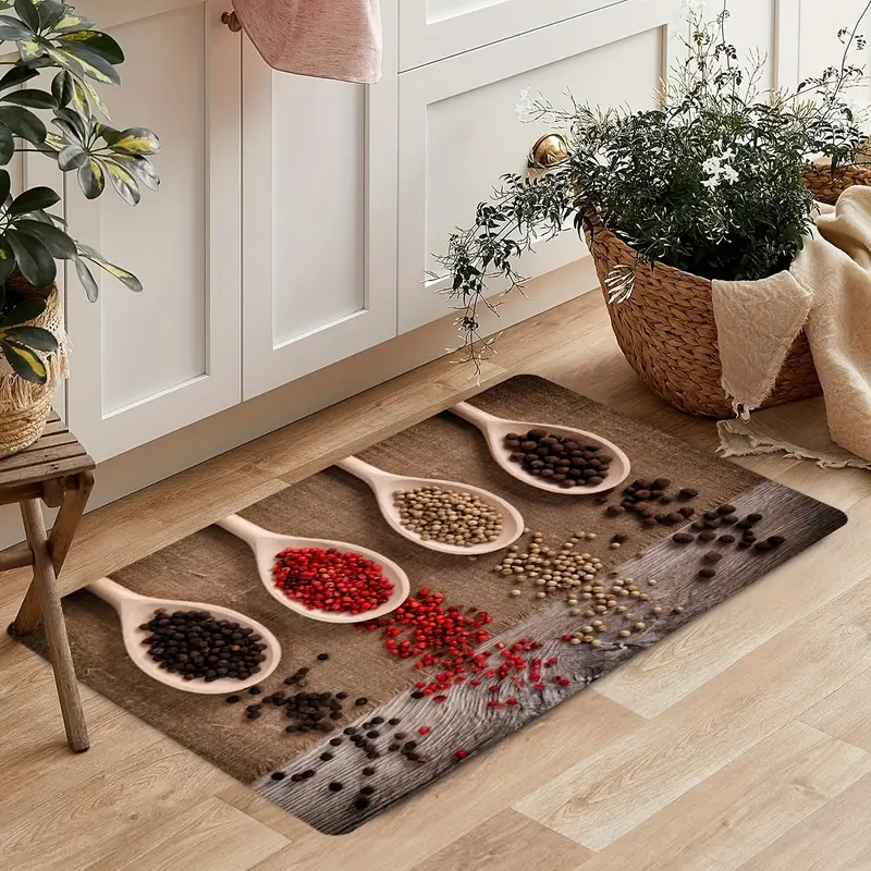 Kitchen Rugs And Mats Non Skid Washable Cooking Black - Temu