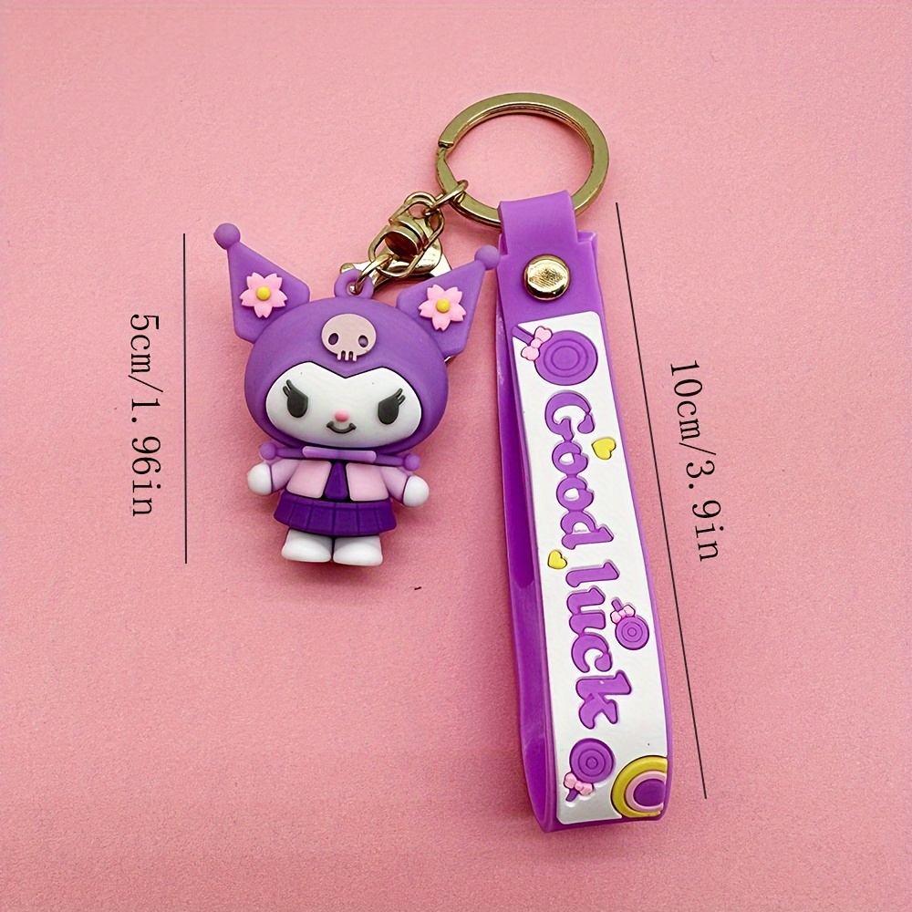 1Pcs Cute Kawaii Hello Kitty Accessories Anime Keychain Adorable Keychain Keyring Key Purse Handbag, Tote Bag Car Charms,Temu