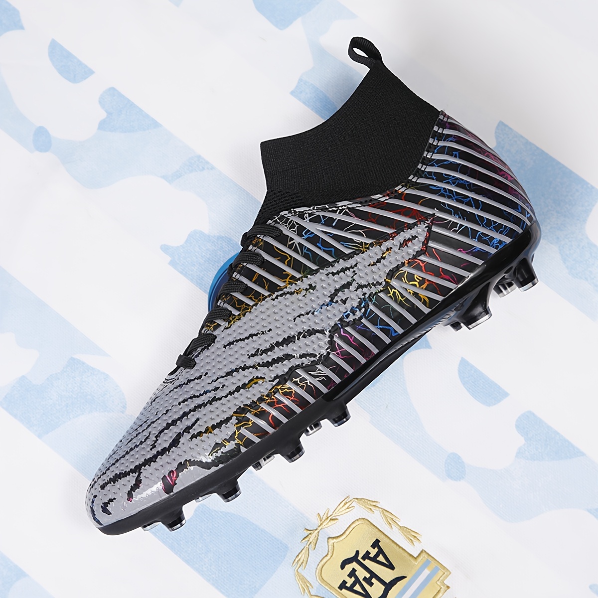 Crampons De Football Professionnels, Chaussures De Football Antidérapantes  Avec Poignées, Baskets Athlétiques Résistantes À L'usure Respirantes