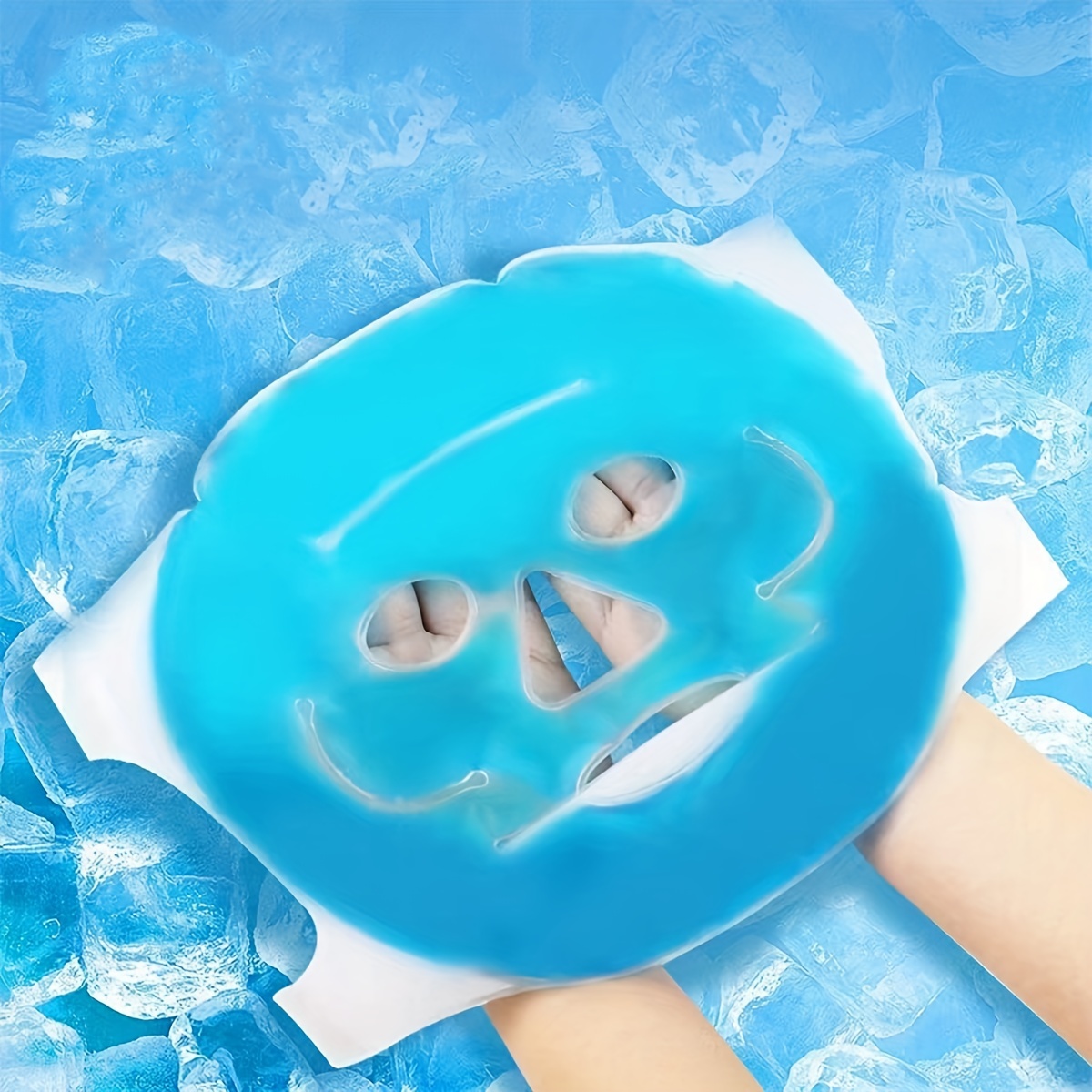 Cooling Face Mask Swollen Puffy Dark Circles Reusable Full Temu