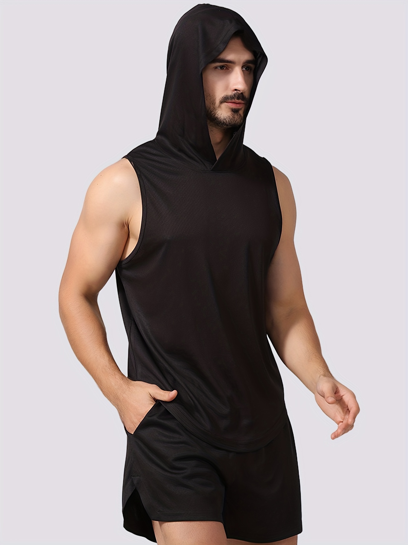 Men Sleeveless Hoodie - Temu Canada