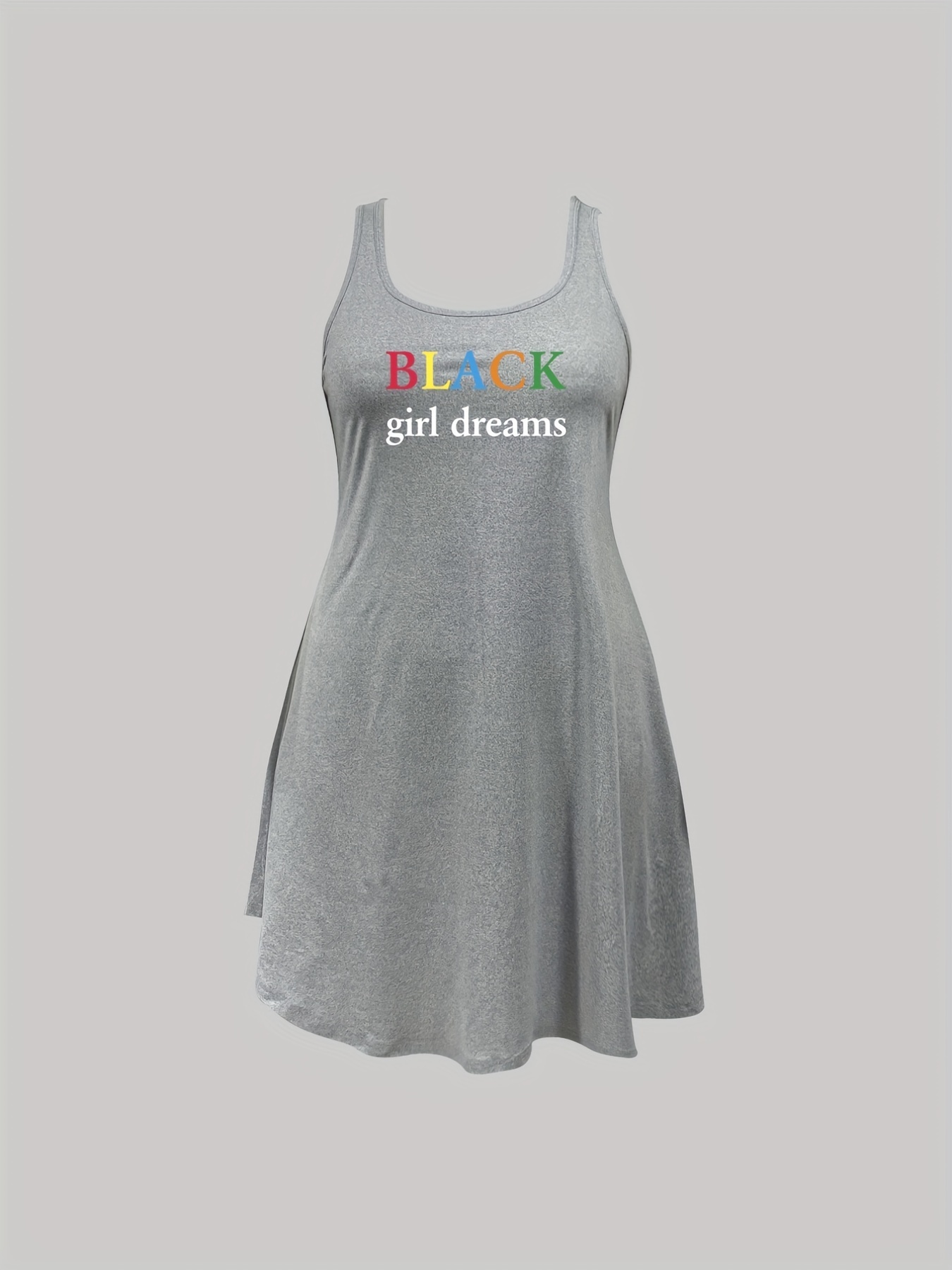 Women's Letter Print Tank Sleep Dress