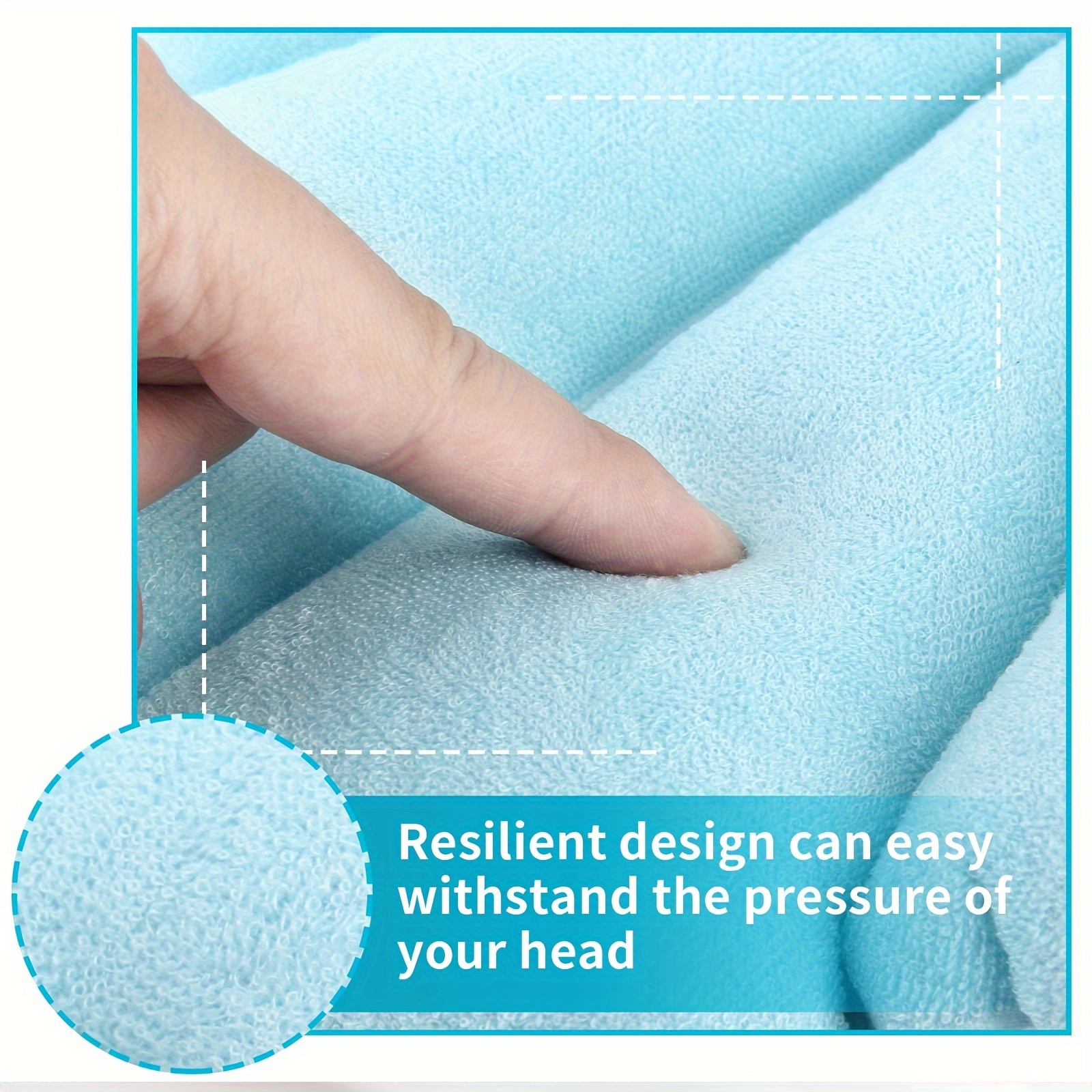 Terry cloth bath top pillow