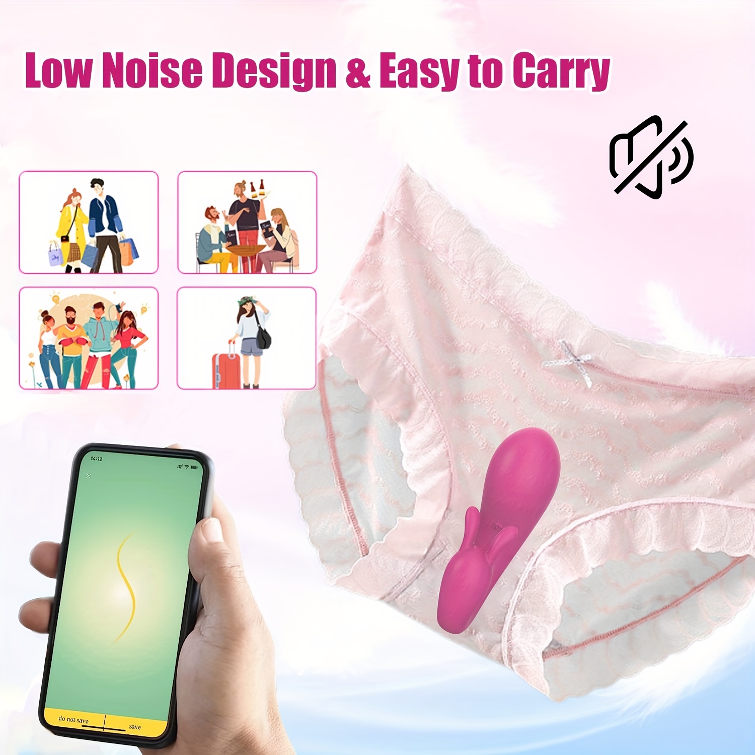 1pc APP Remote Control G-spot Panty Wearable Vibrator, Long Distance  Wearable, Rechargeable Adult Sex Toys More Than 9 Vibrations For Women And