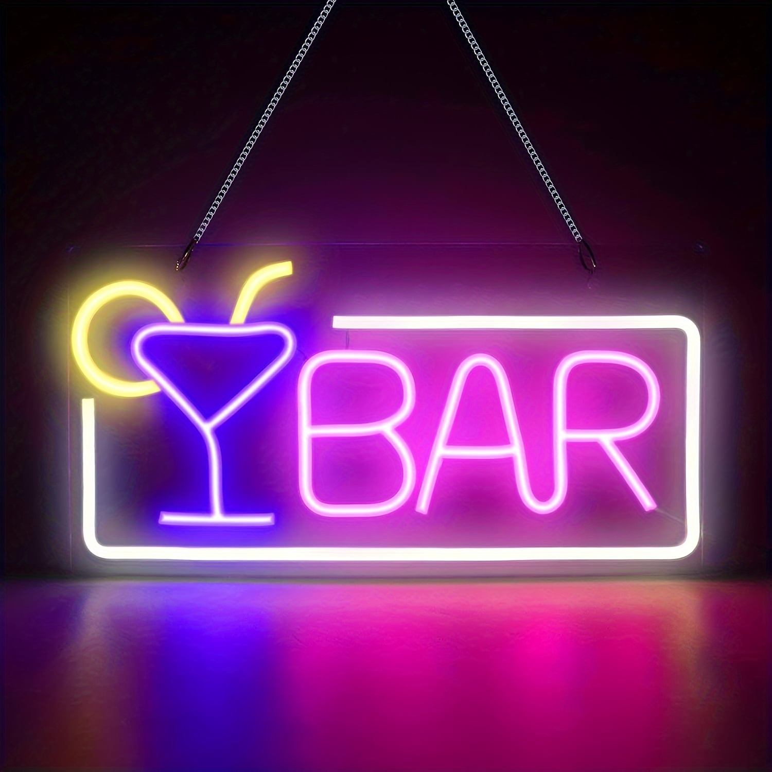Double Cups Neon Sign For Wall Decor Dimmable White - Temu