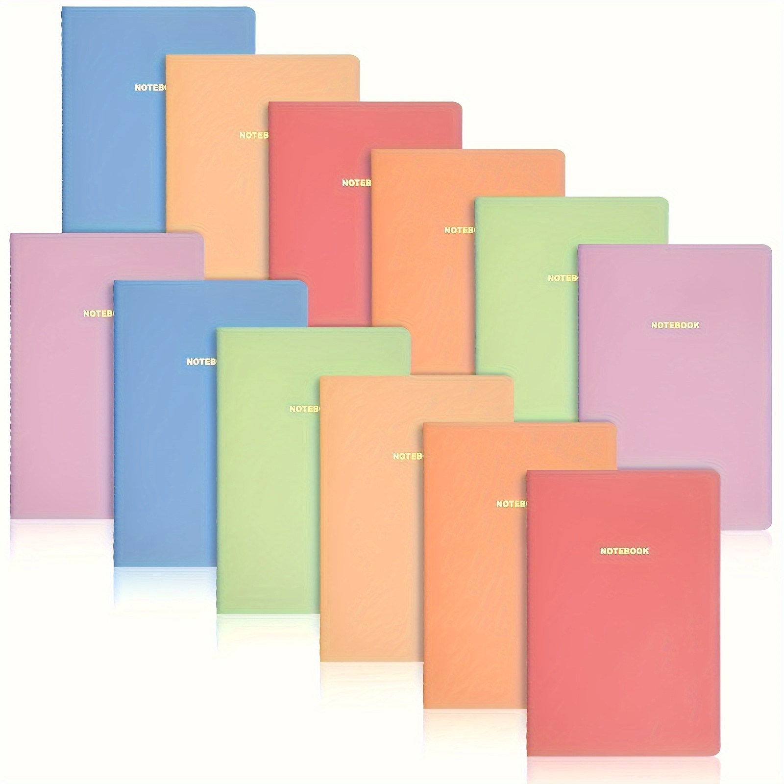 8-Pack Journal Bulk Lined Travelers Notebook Diary, 8 Motivational Designs, 80 Pages/each, 5x8
