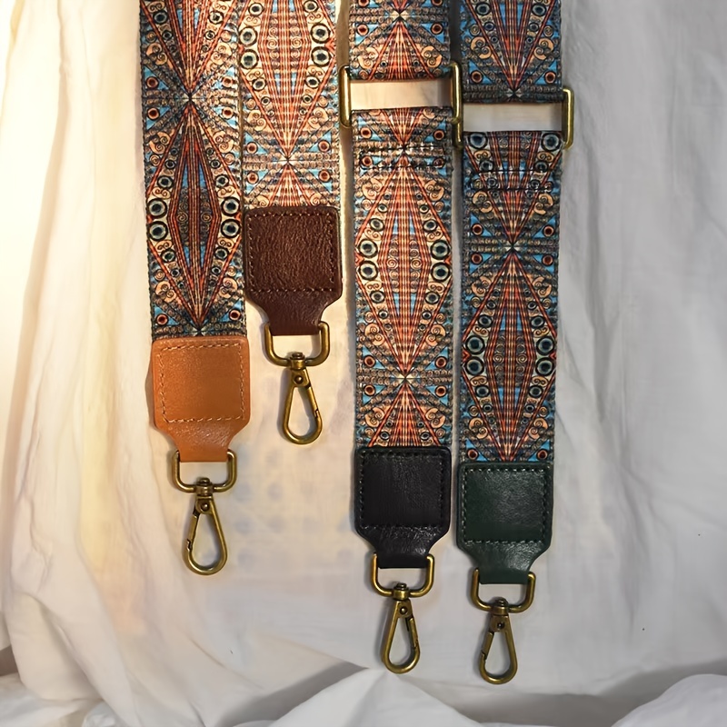 Printed Genuine Leather Bag Strap