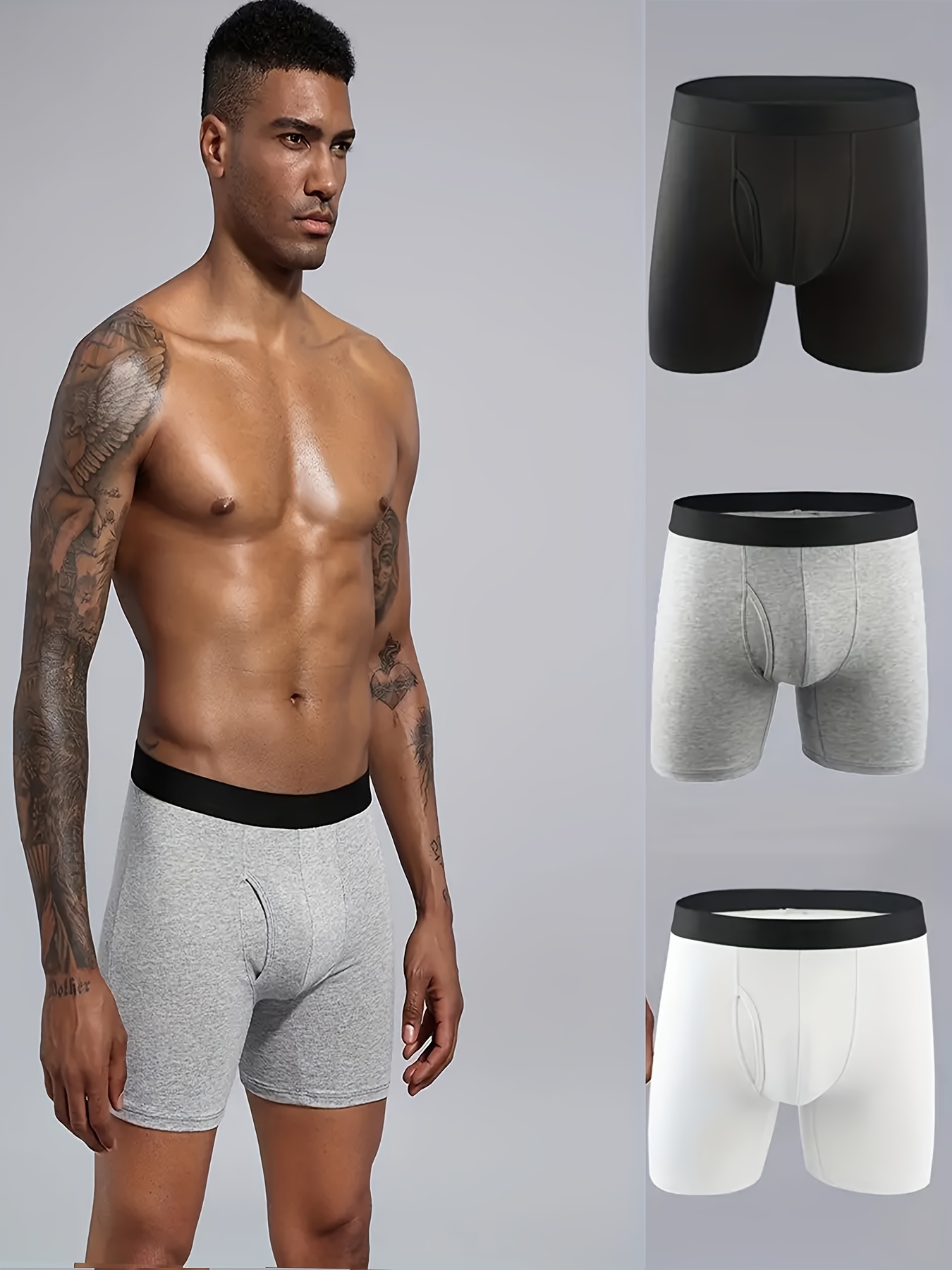 Boxer Men Solid Modal Breathable Underwear Man Boxers Super-elastic Shorts  Black Underpants Male Panties Gay Swim Briefs