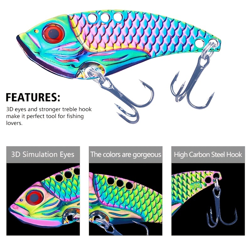 Vib Fishing Lure: Catch Bass Pike Perch Metal Spinner - Temu