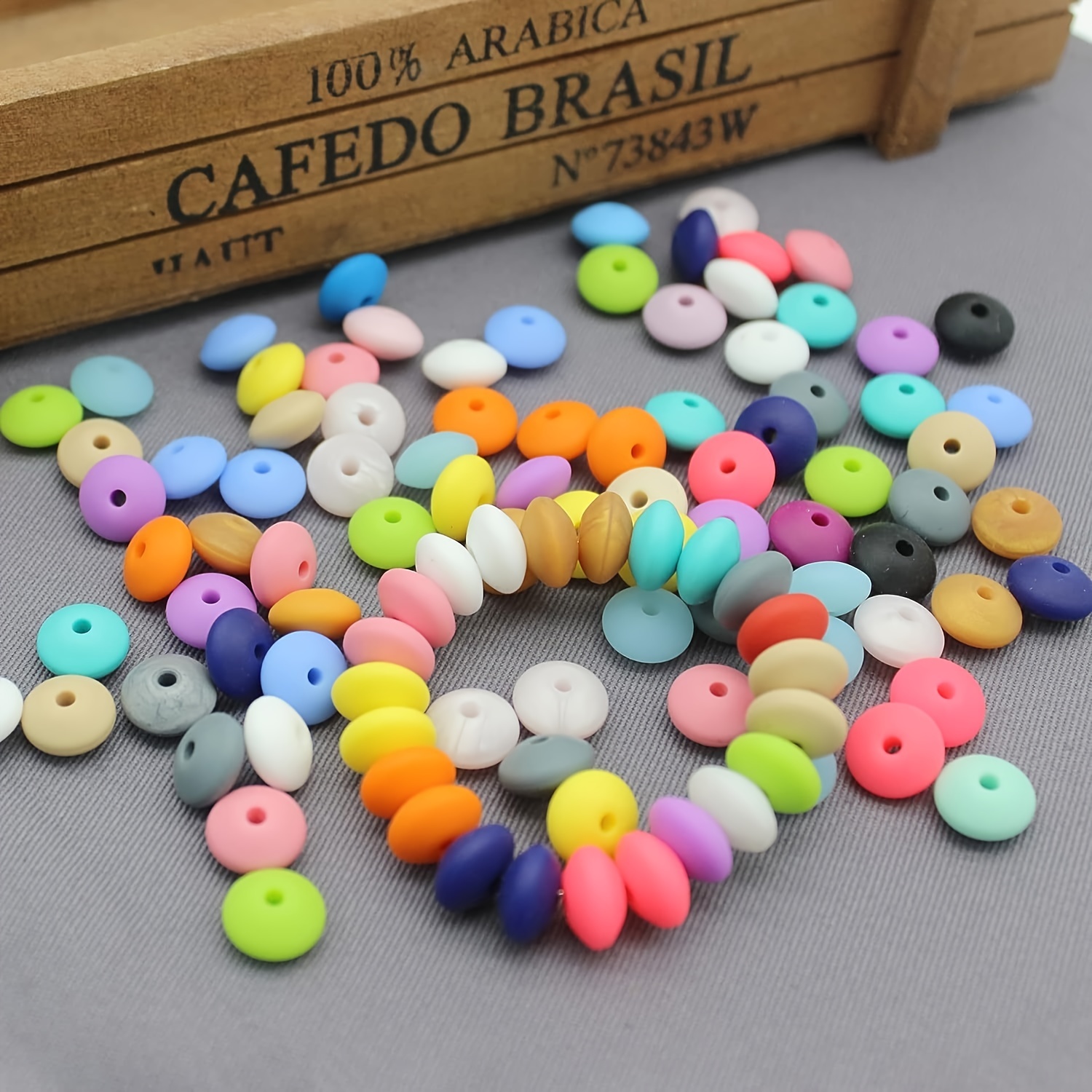 Abacus Bead Shape Silicone Beads 10 Colors Mixed Color - Temu