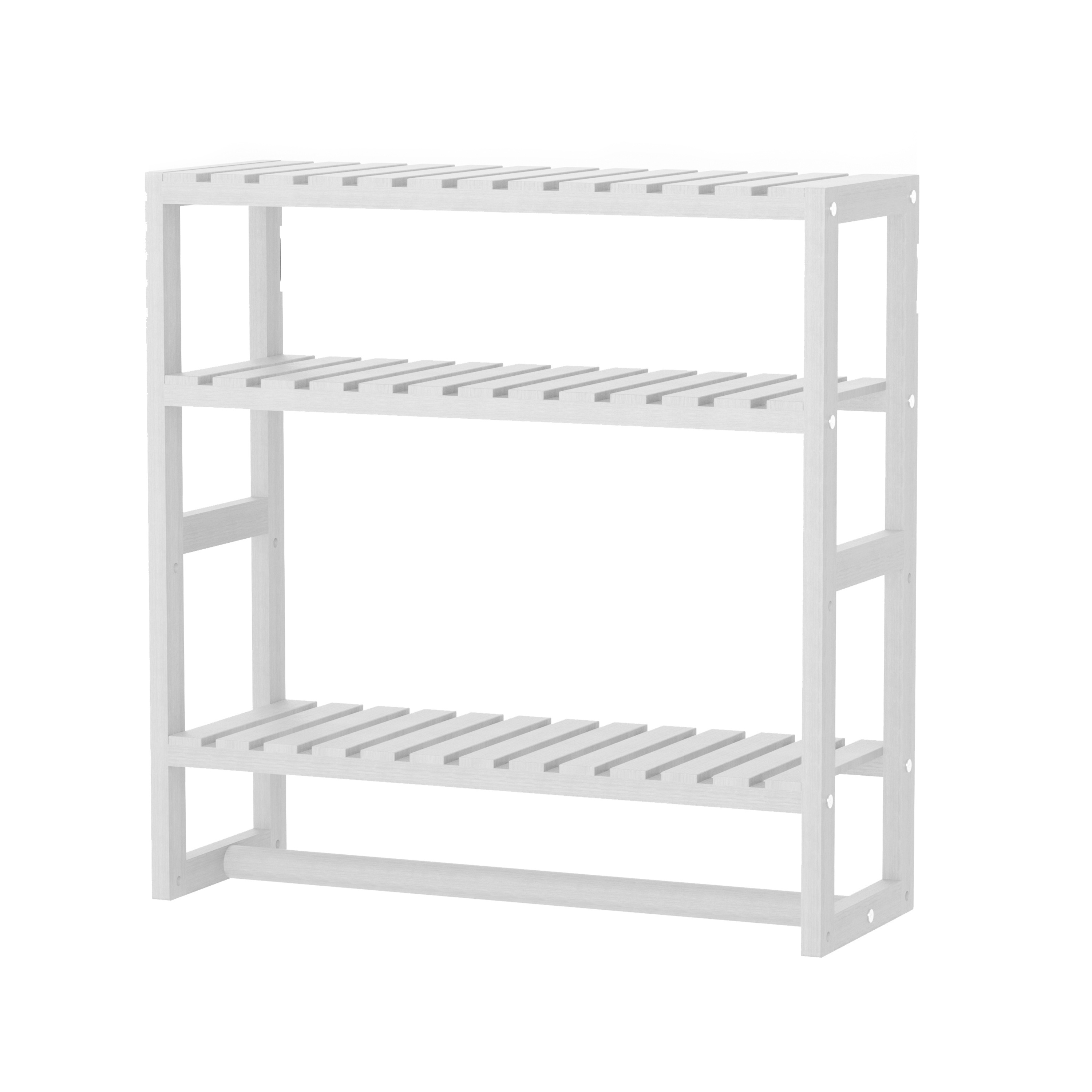 Bamboo 3 tier Corner Rack Bathroom Storage Shelf Free - Temu