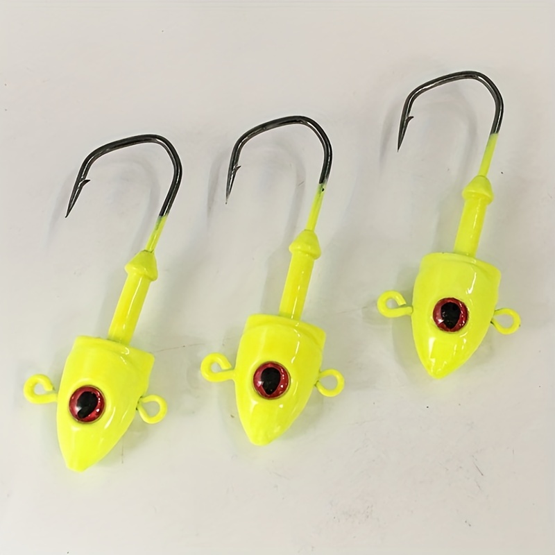 Colorful Fishing Jig Heads Hook Simulation Fish Eye Round - Temu