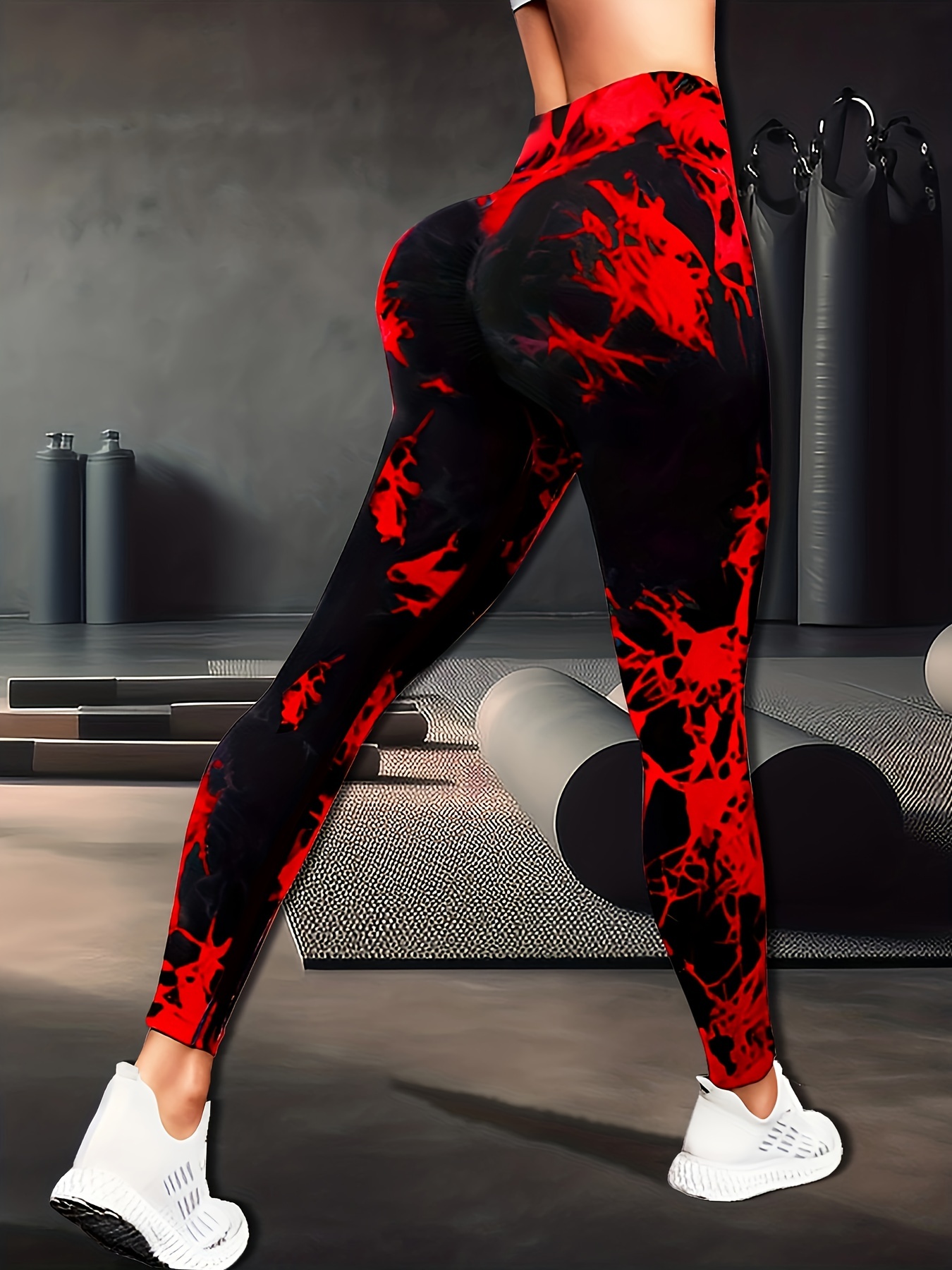 New High Waist Sports Fashion Yoga Pants Sexy Hip Hygroscopic Quick Drying  Breathable Tie Dyed Cropped Pants Yogawear Gym Legging Fitness Pants -  China Sexy Sportswear and Gym Wear price