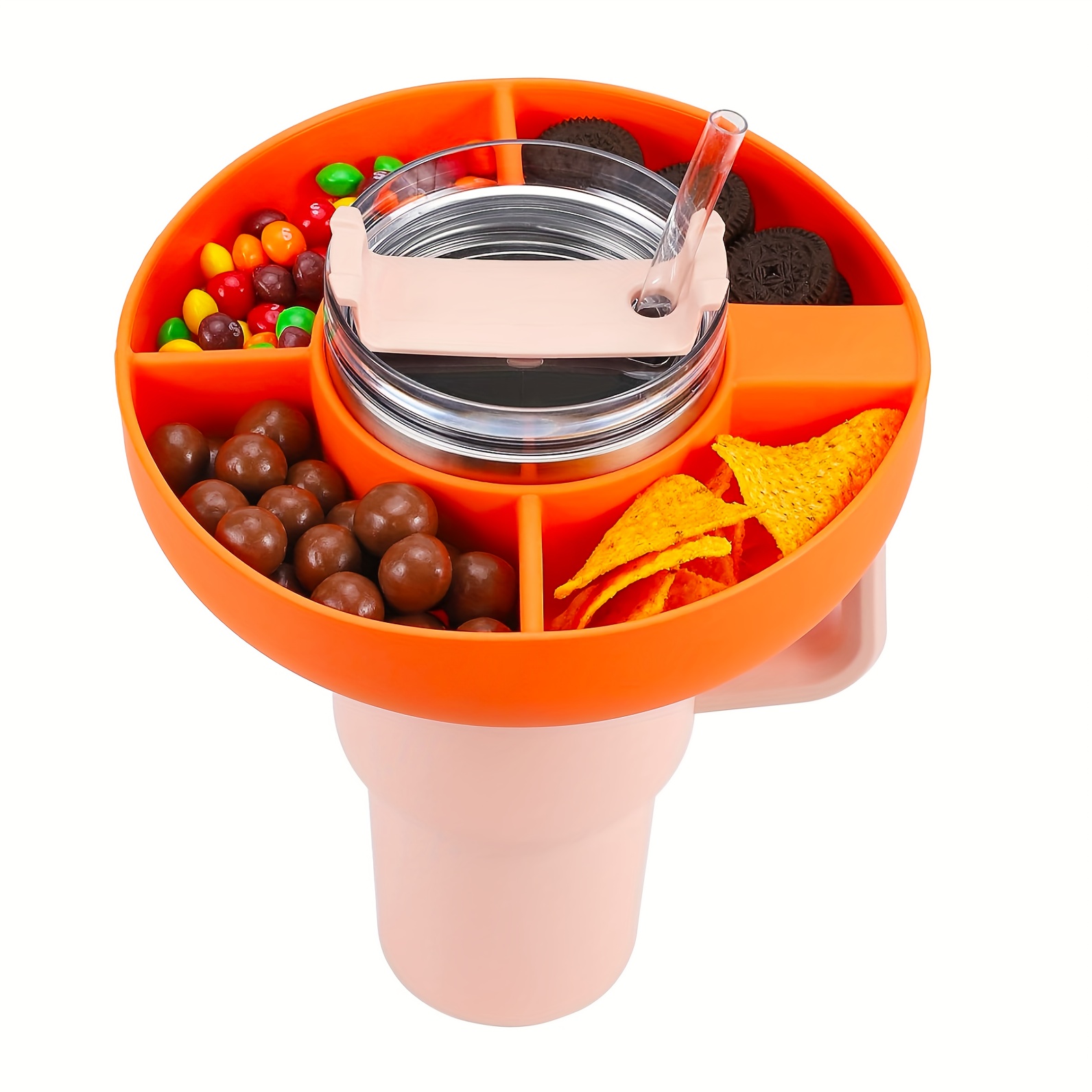 SNACK BOWL FOR Stanley 40Oz Tumbler with Handle, Snack Straw Hole