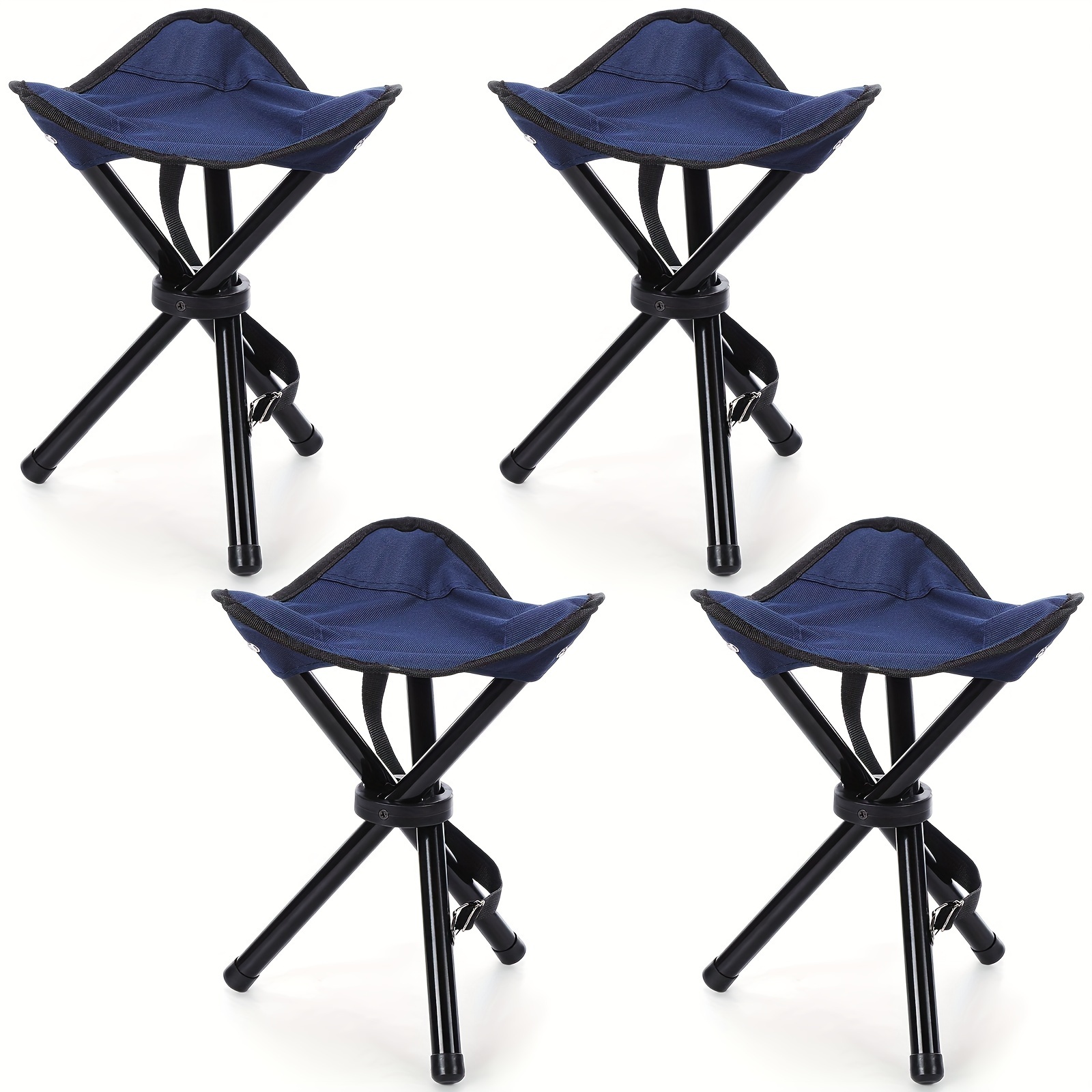 4pcs Mini Camping Folding Stool Portable Tripod Stool For Travel Hunting  Fishing Hiking Outdoor - Sports & Outdoors - Temu
