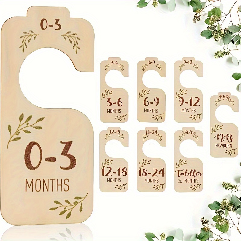 Toddler Closet Dividers, Wood Organizing Hangers for Kids