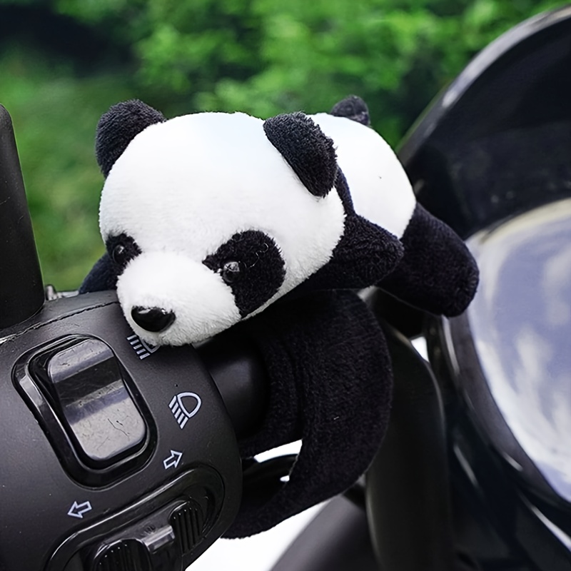 Motorcycle Handlebar Decoration Bike Electric Cute Panda - Temu