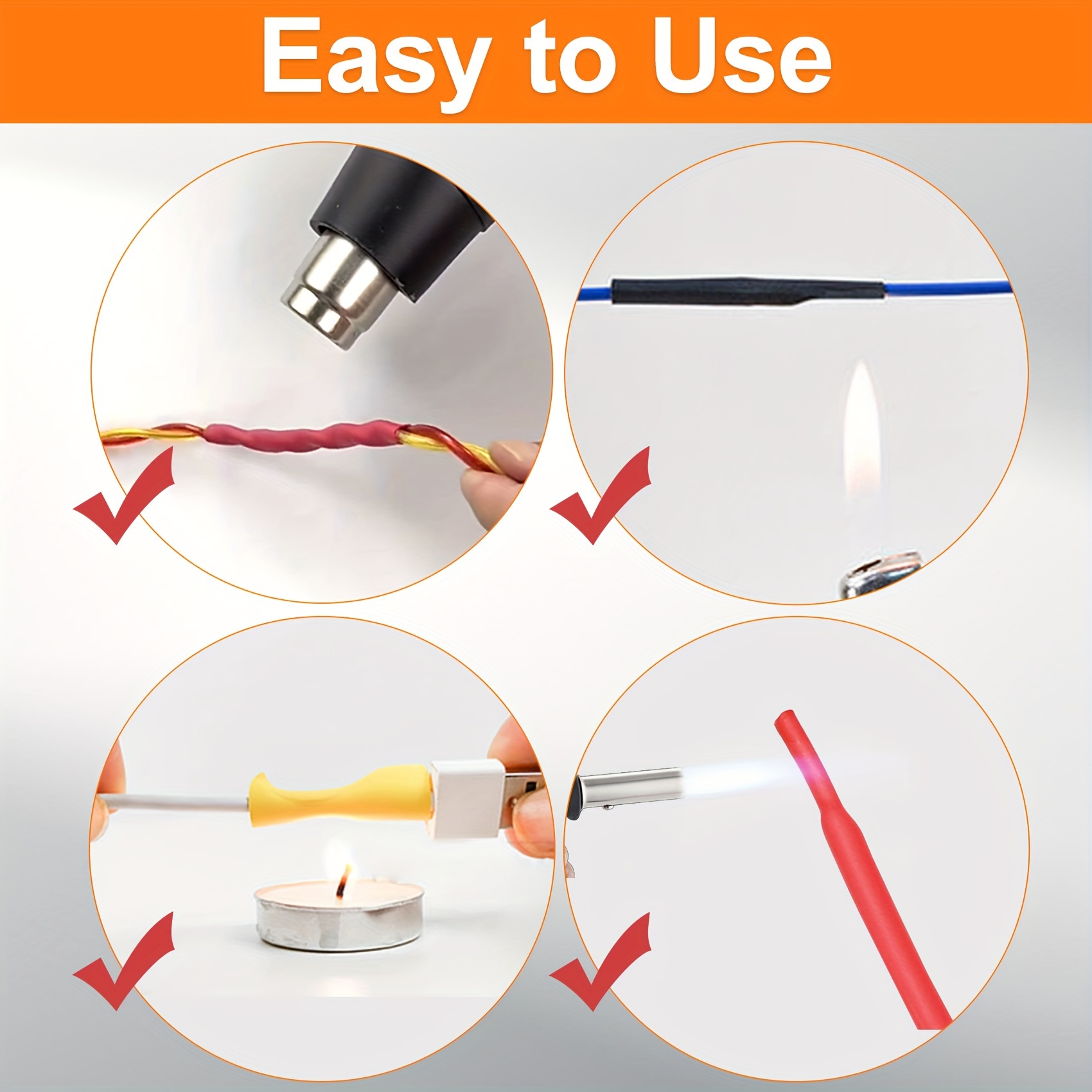 eva heat shrinkable tubing kit 6 colors multi sizes ideal for electrical insulation repairs and wire connectors with   design and storage case Product details 7