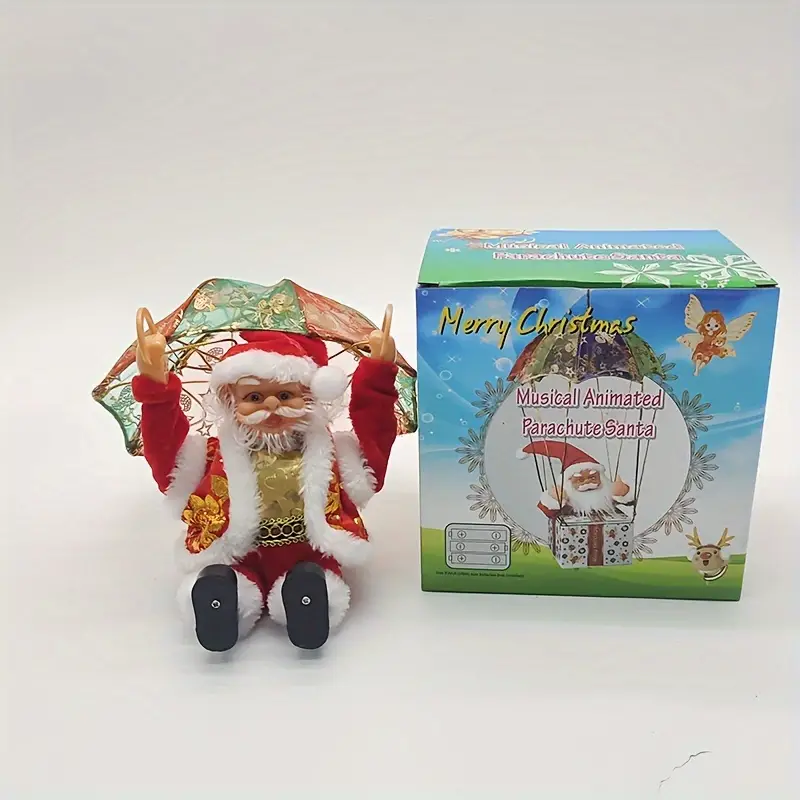electric parachute santa toy doll christmas ornaments christmas decorations crafts details 4