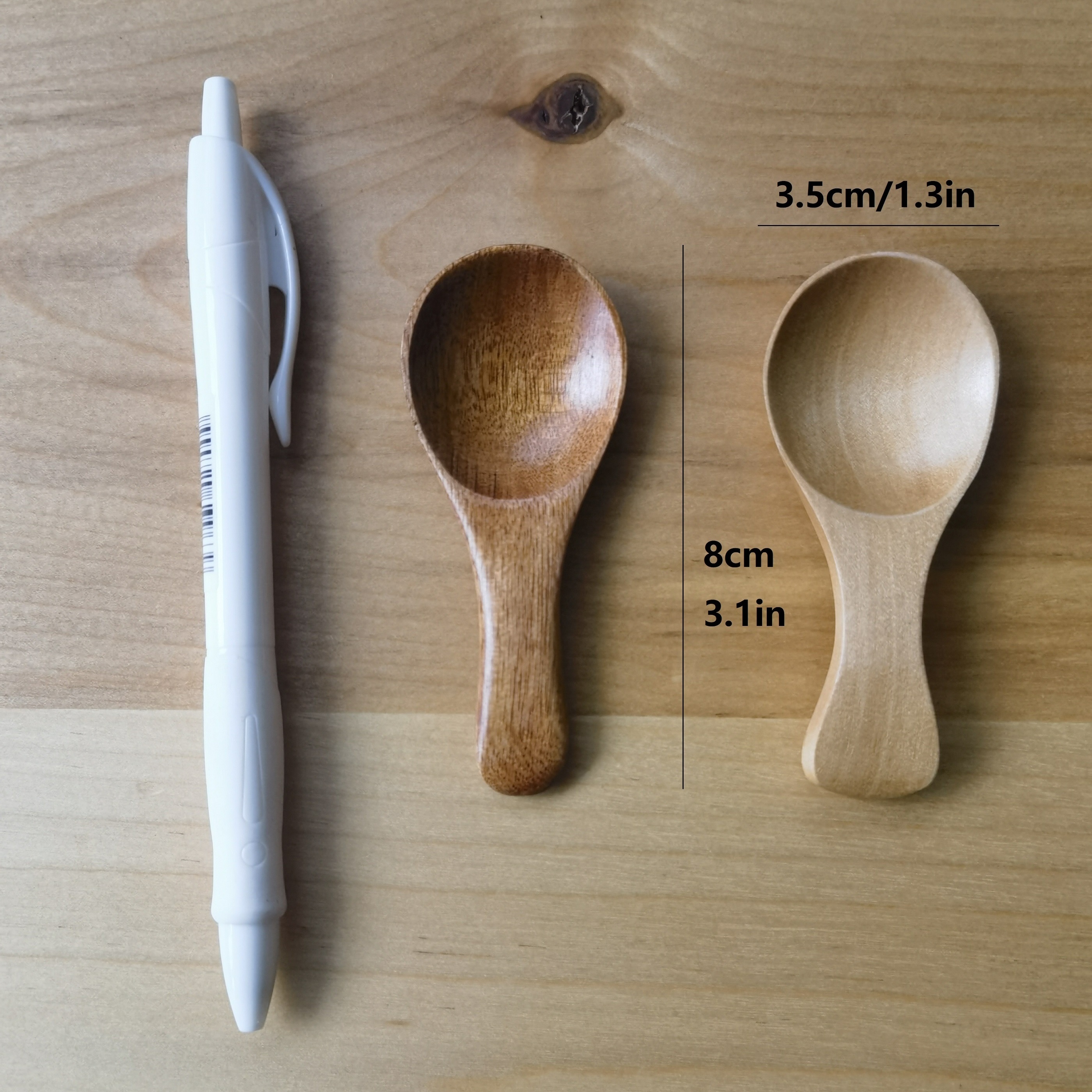1pc Mini Wooden Spoon With Short Handle, Milk Powder, Spices, Condiments,  Sugar, Honey, Tea Coffee Spoon, Kitchen Accessories