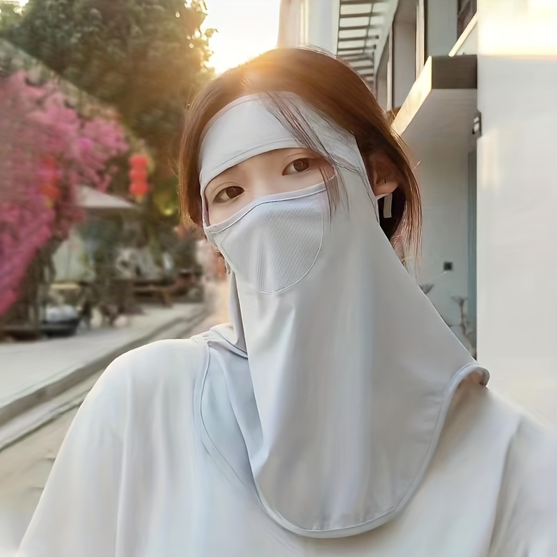 Solid Ice Silk Neck Gaiter for Outdoor Sunscreen
