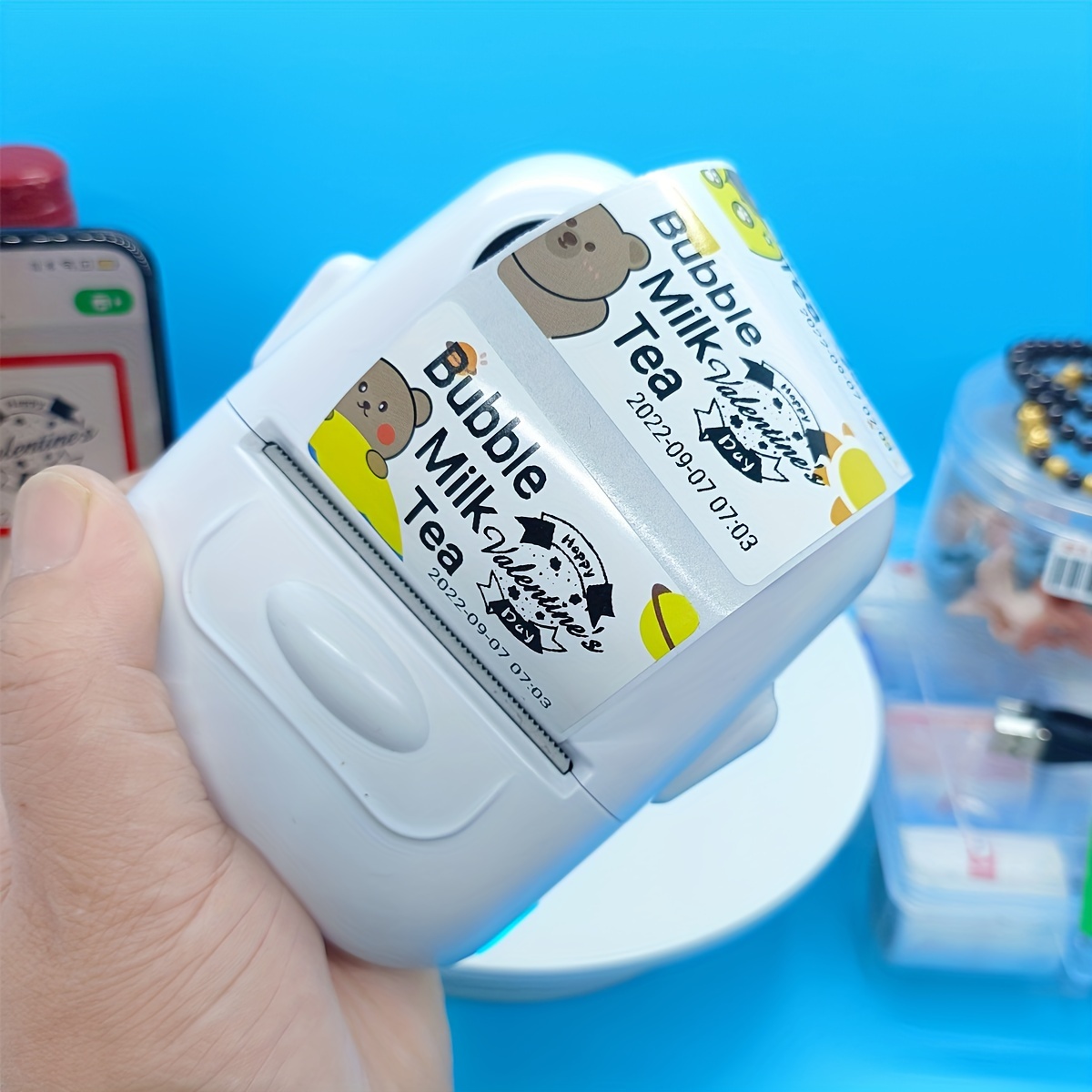 Makrlife P50 Mini imprimante d'étiquettes thermique jaune portable - Code à  barres sans fil Bt portable, Qrcode, étiquette de vêtements, bijoux, vente  au détail, fabricant d'étiquettes postales, compatible avec Android, iOS,  Windows