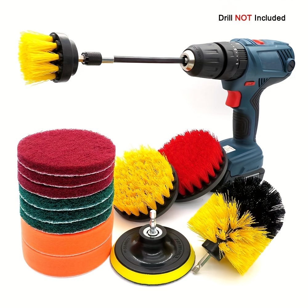 Drill Brush Attachment Set Power Scrubber Brush Drill Scrub - Temu