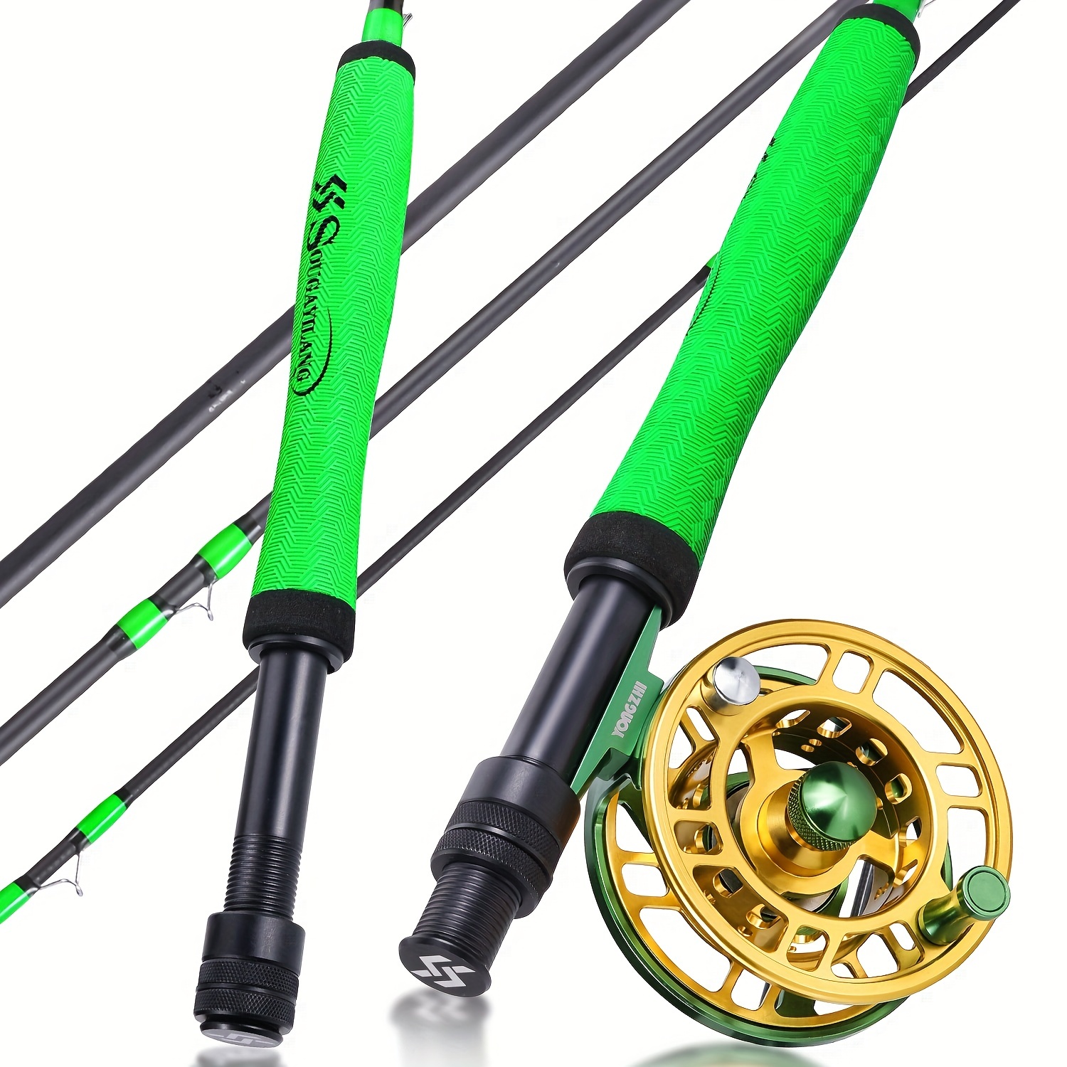 Sougayilang Fly Fishing Rod Reel Combos With High Carbon Body Fly Rod And  CNC-machined Aluminum Alloy Fly Reel Fishing Kit, Fly Fishing Complete Start