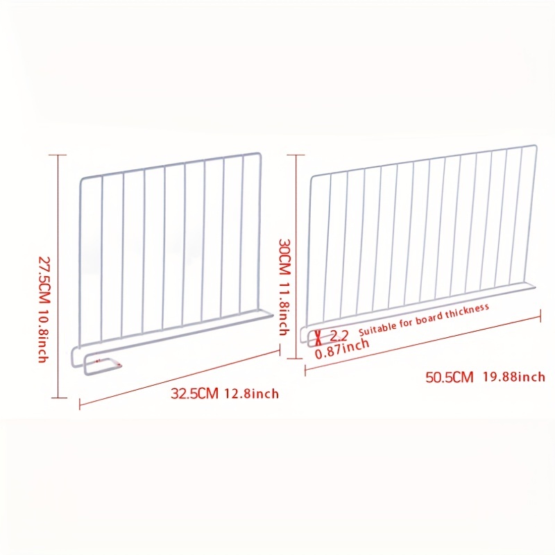 Wire Shelf Dividers For Closet/office/pantry/garage-new & Improved