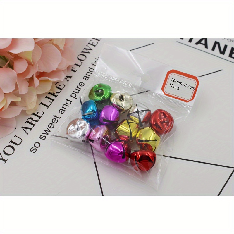 100pcs Crafts Bells 1.5cm/0.59inch Bells Colorful Christmas Metal Bell  Craft For Holiday Decoration DIY Jewelry Jewelry Making