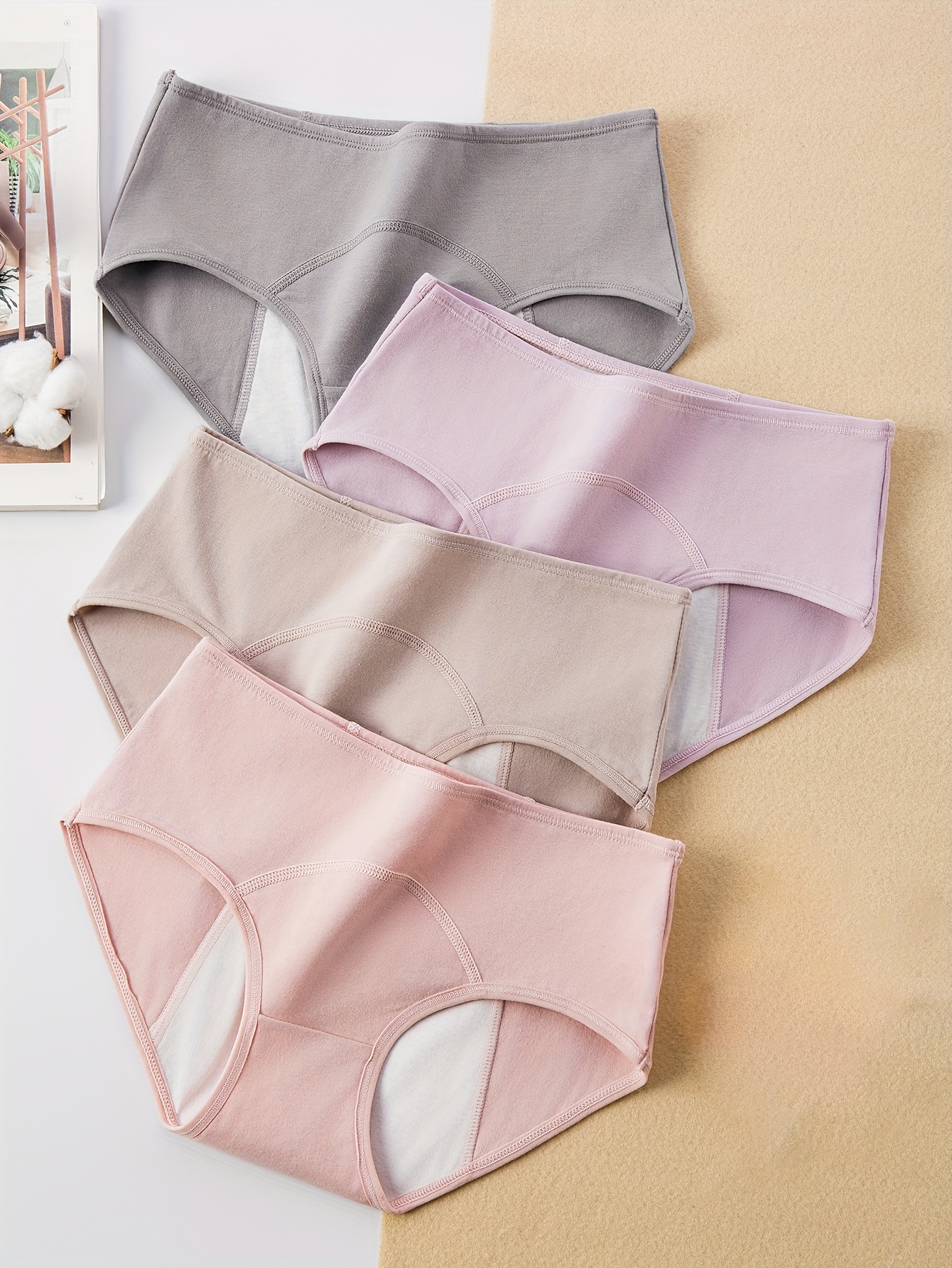 Menstrual Period Panties Simple Comfy Full coverange Anti - Temu
