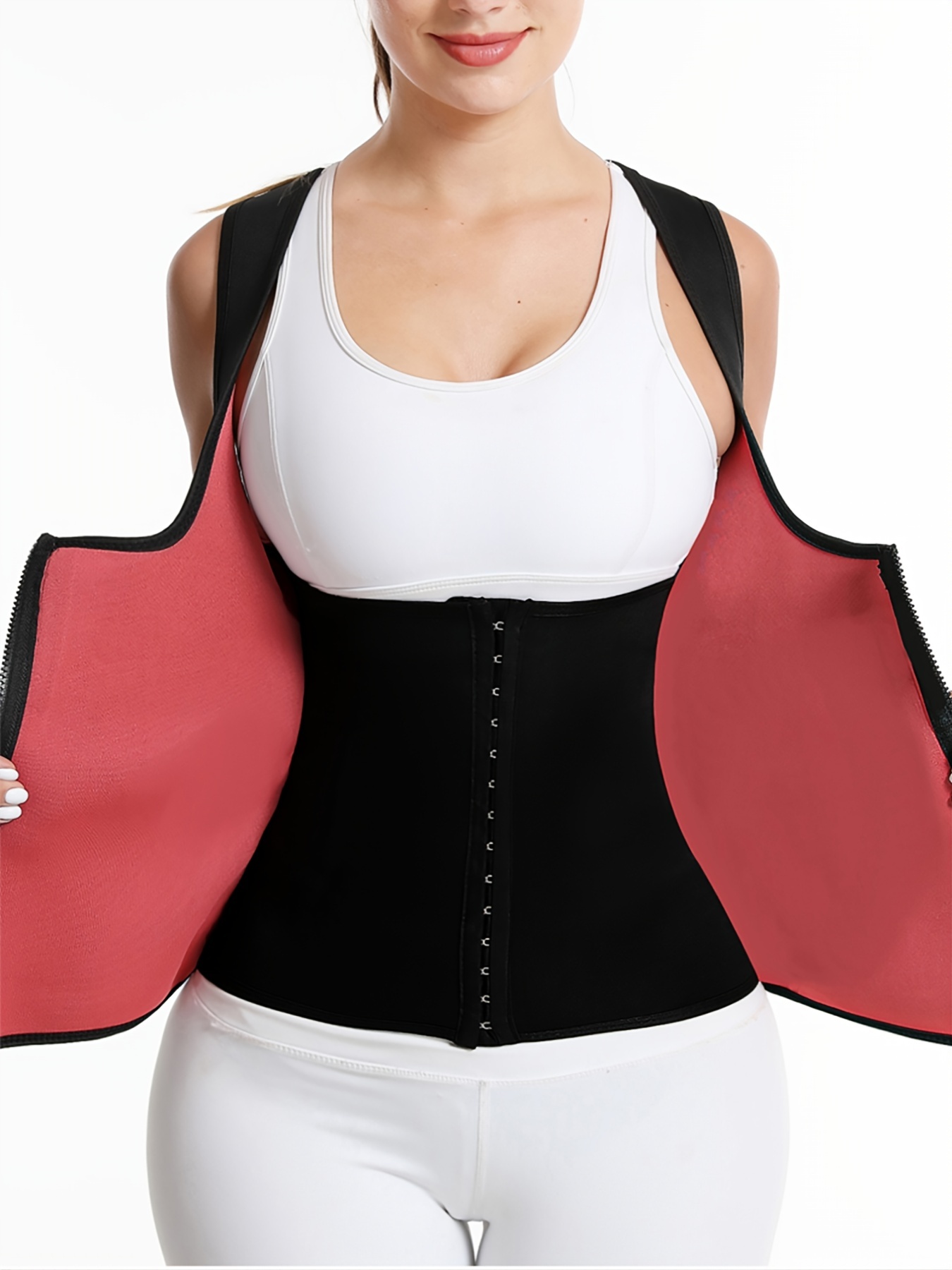 Womens Body Shaper Sweat Vest Sauna Suit Waist Trainer Set - Temu