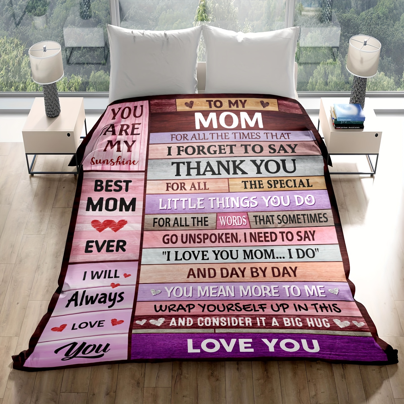 ARTHMOM Personalized Blanket Gifts for Mom Dad, Cozy Fleece Sofa Throw  Blankets for Christmas Anniversary Valentines Birthday Day (to Mom from