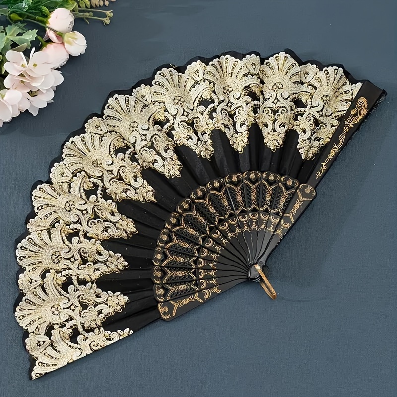 Floral Handheld Fan Decorative Chinese Style Vintage - Temu