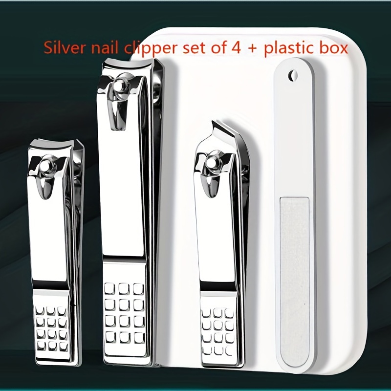 Durable Stainless Steel Nail Clippers With Catcher For Thick Nails - Sharp  And Easy To Use For Men And Women - Temu