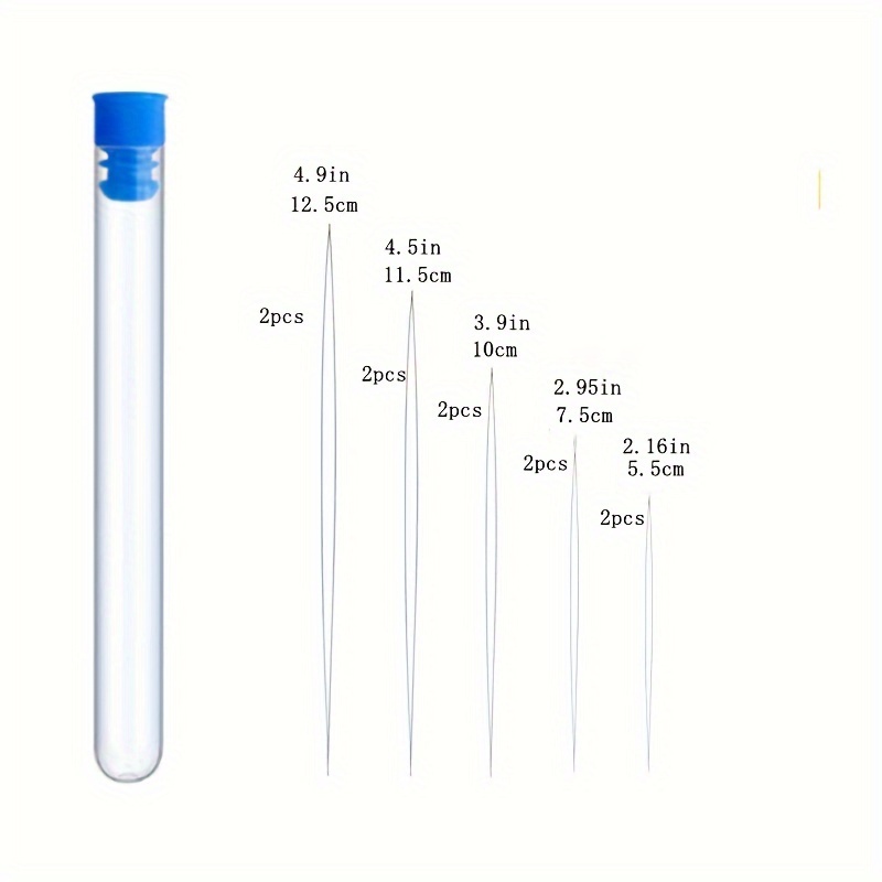 10pcs Beading Needles, Open-end Beading Needles For Handmade Making