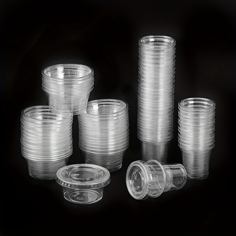 Disposable Plastic Portion Cups With Lids clear Portion - Temu