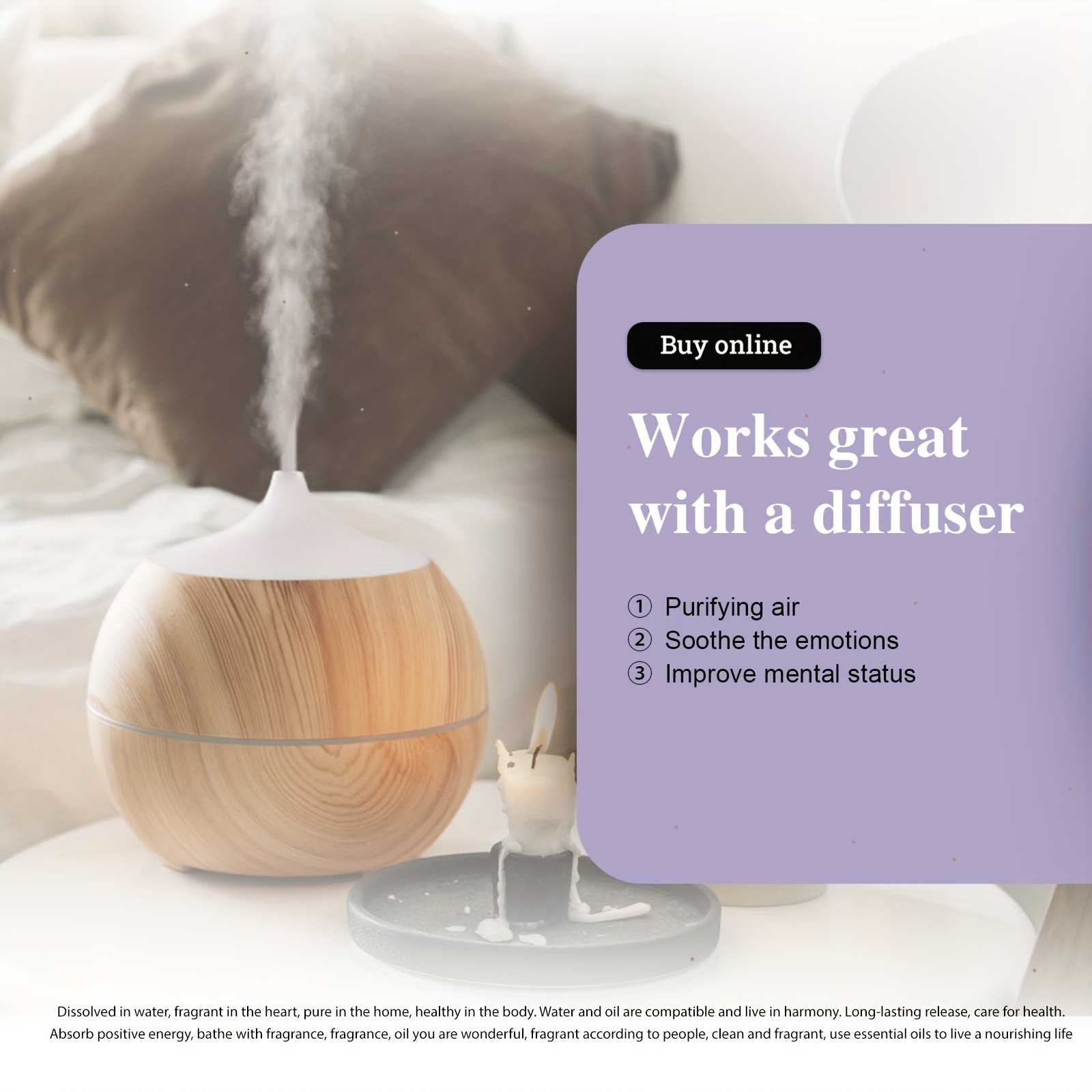 Lavender Essential Oil 10ml Aromatherapy Relaxation for Diffusers Humidifier