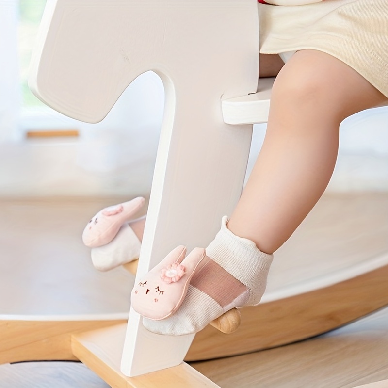 Baby Girls Cotton Cartoon Doll Decor Ankle Socks