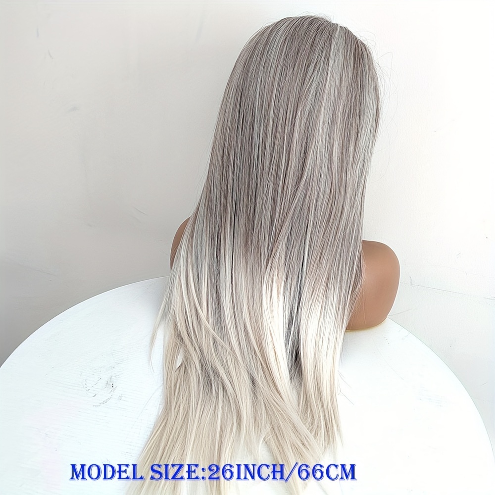 Platinum blonde outlet ombre straight hair