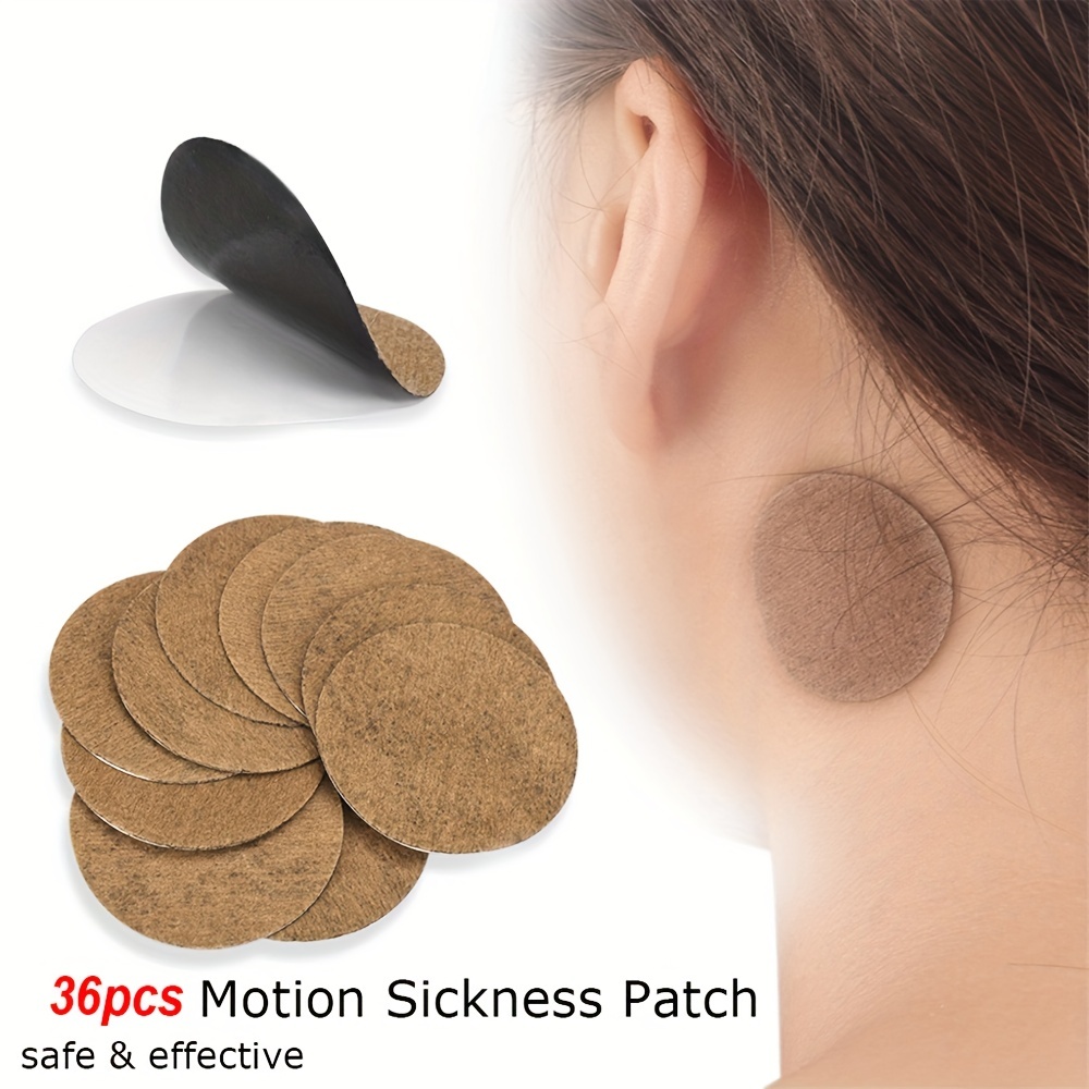 

36pcs Motion Sickness Patches For Adults And Children, Fast Acting - Car, Airplane And Trains - Easy To Use - Herbal