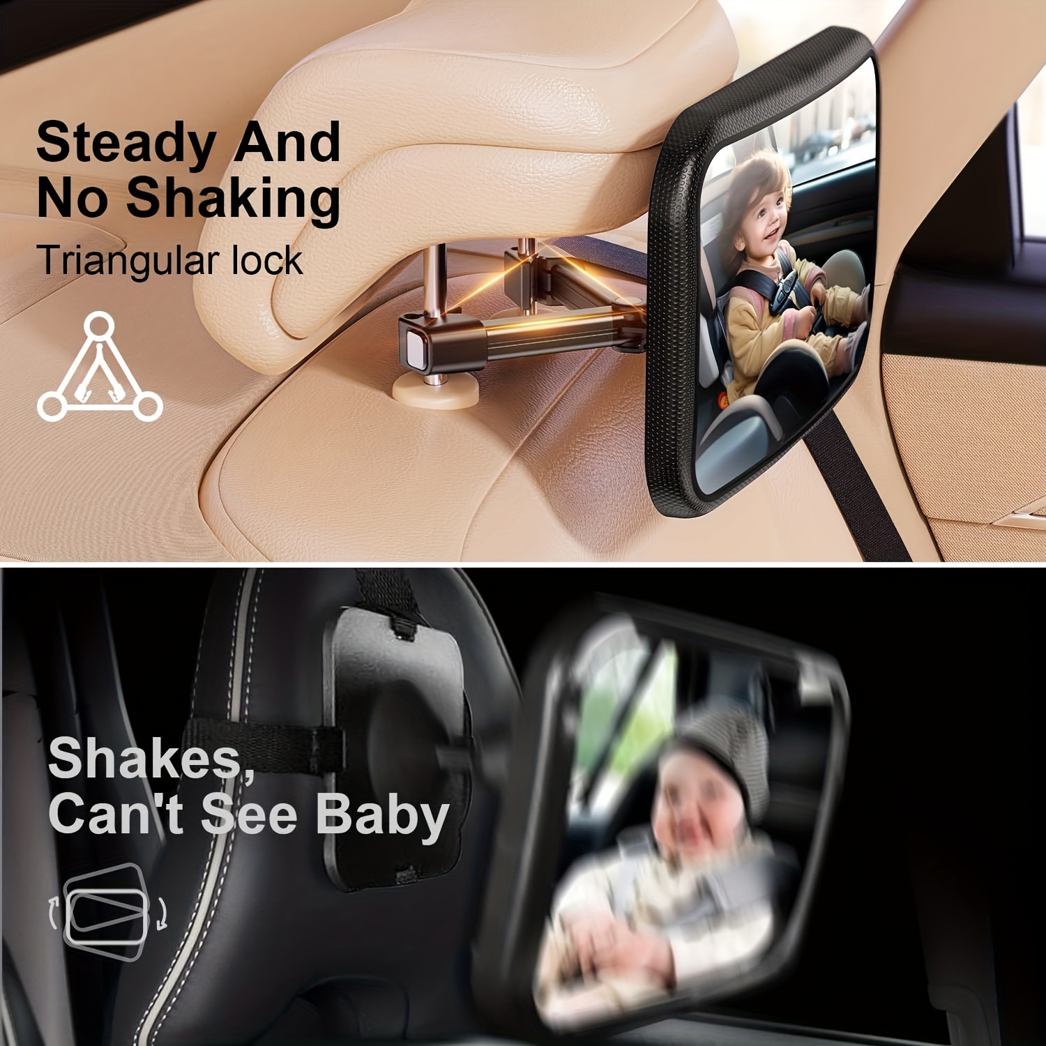 Autospiegel Baby Rücksitz - Rücksitzspiegel für Babys/Kinder in