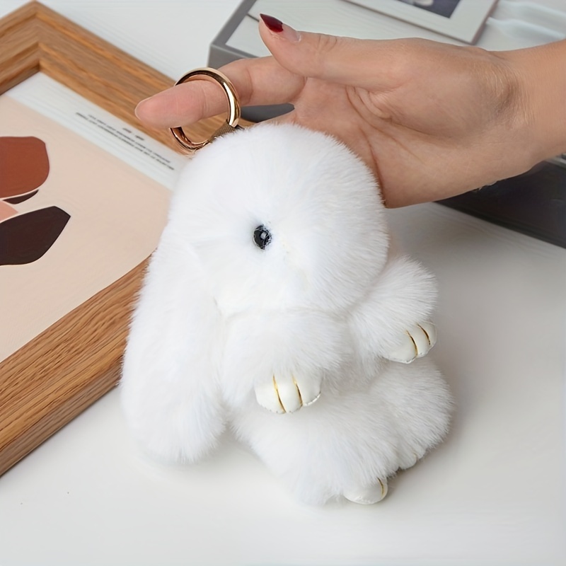 Cute Faux Fur Rabbit Keychain Pendant - Perfect Bag & Car