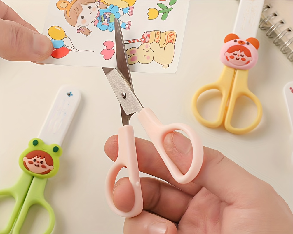 Cute Mini Safety Scissors Portable Fun Cartoon Scissors - Temu