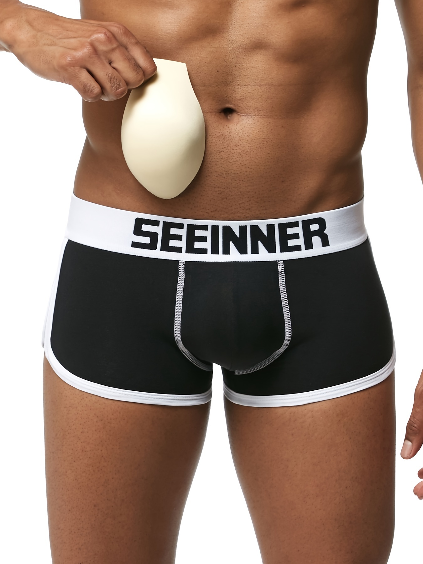 Men's Cotton Breathable Padded Enhancing Butt Lifting Trunks - Temu