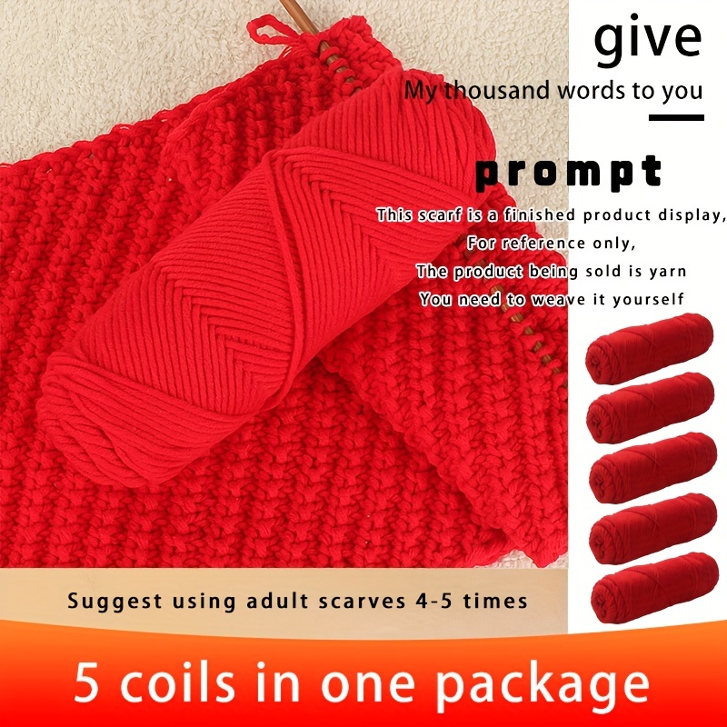 Soft Yarn For Valentine's Diy Gift Comfortable Chunky Knit - Temu