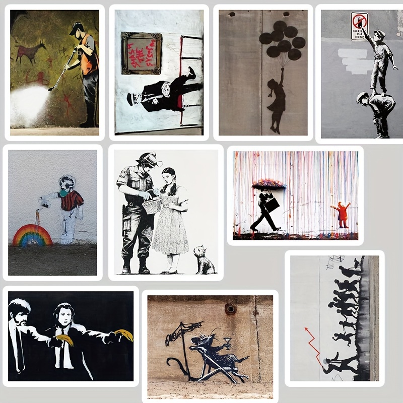 67pcs Banksy Stickers Street Artist Banksy Graffiti Art Painting Stickers  Waterproof Diy Mobile Phone Shell Computer Decoration, Today's Best Daily  Deals