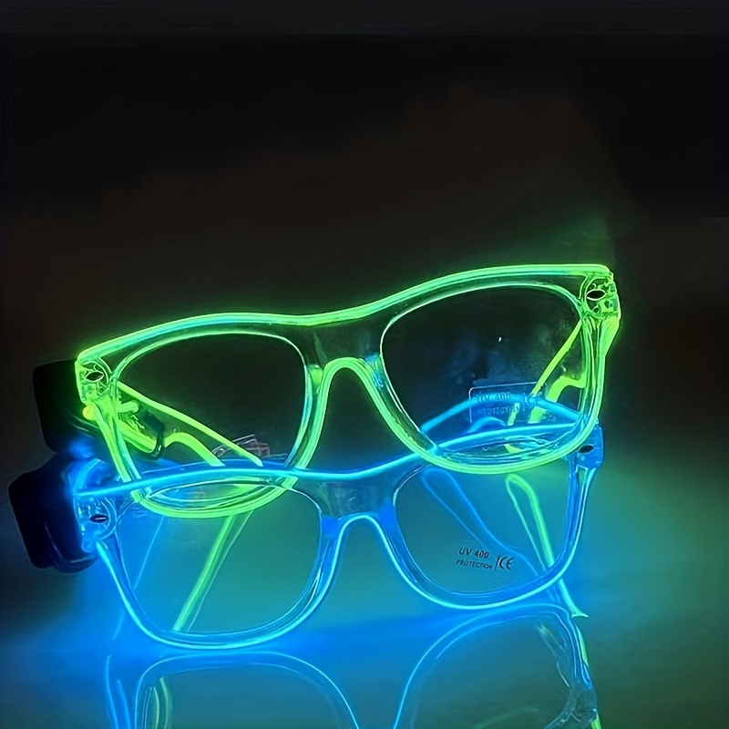 LED Glasses EL Wire Neon Party Luminous LED Glasses Light Up Glasses Rave  Costume Party Decor DJ SunGlasses Halloween Decoration