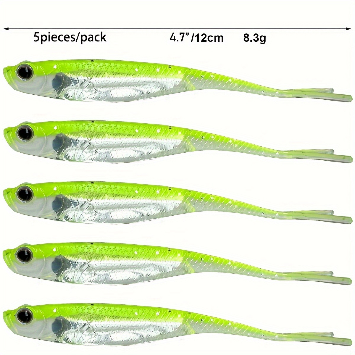 Fork Tail Soft Jerkbait Minnow Lures Bass Fishing Lures Soft - Temu