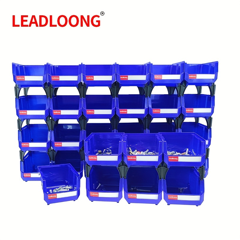 Industrial Warehouse Tool Storage Box Stackable Plastic Storage